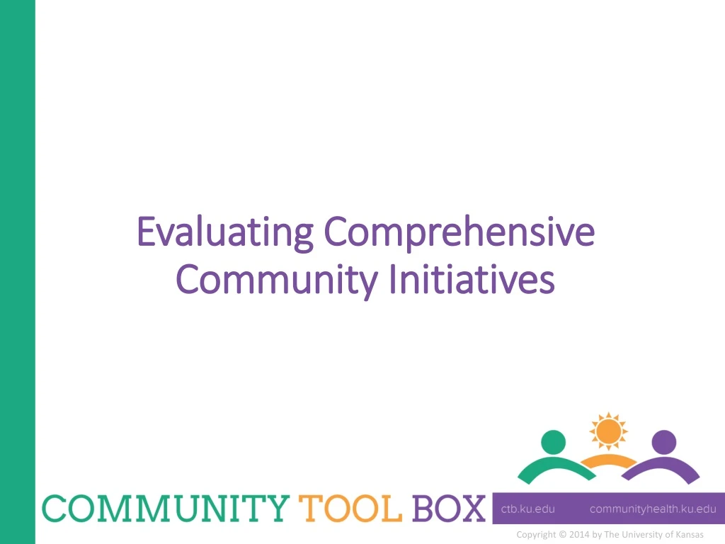 evaluating comprehensive community initiatives