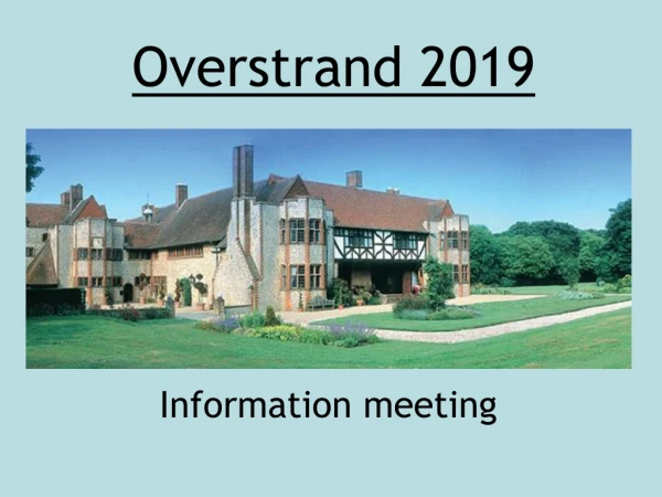 Overstrand 2019