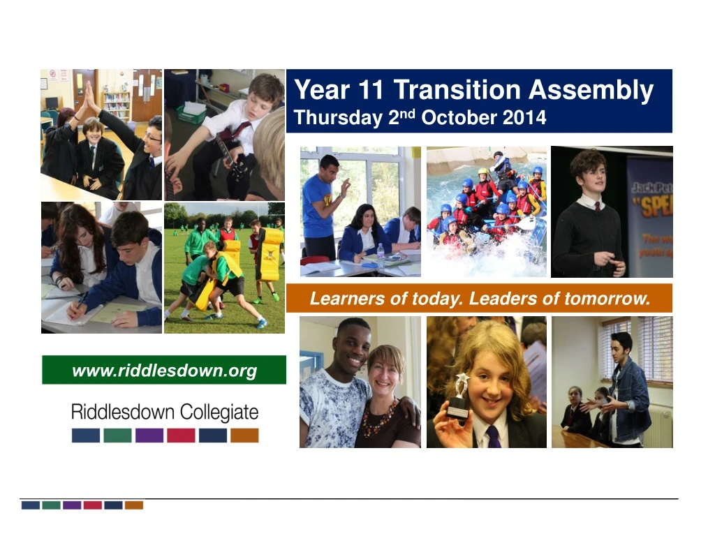 year 11 transition assembly thursday 2 nd october