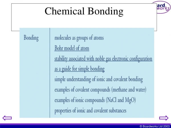 Chemical Bonding