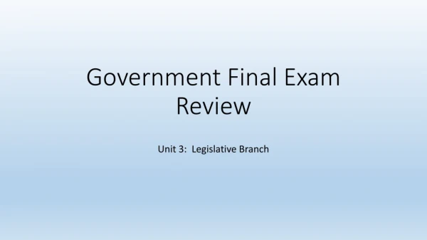 Government Final Exam Review