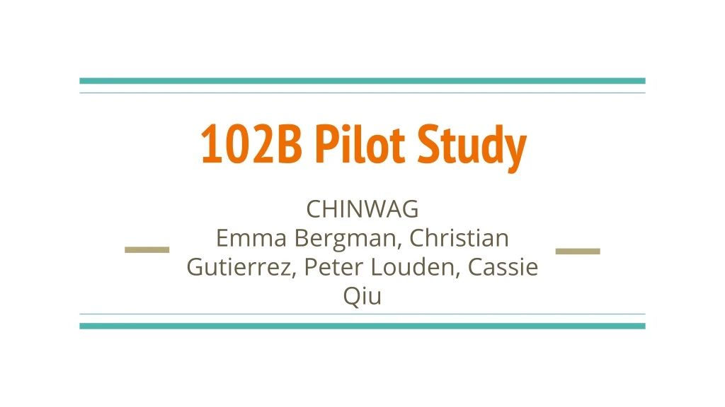 102b pilot study