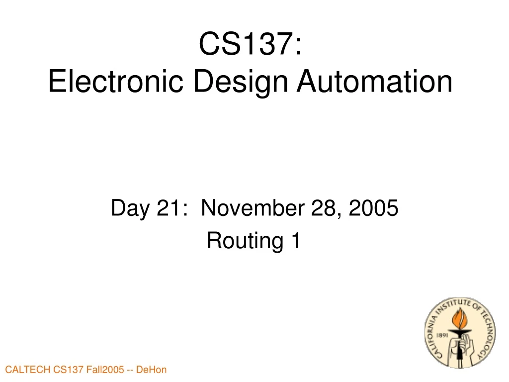 cs137 electronic design automation