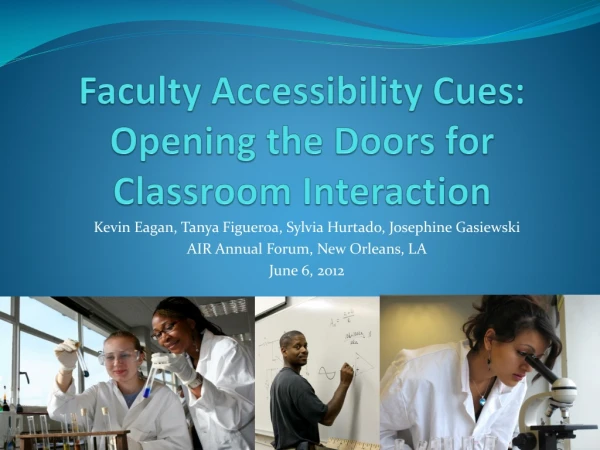 Faculty Accessibility Cues: Opening the Doors for Classroom Interaction