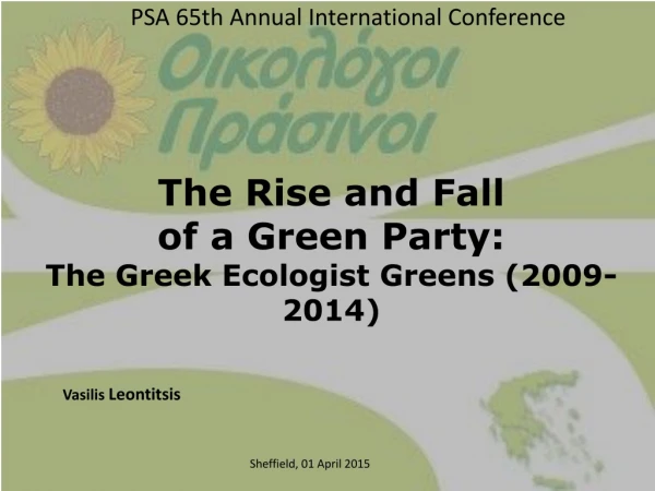 The Rise and Fall of a Green Party: The Greek Ecologist Greens (2009-2014)