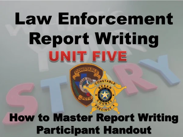 Law Enforcement Report Writing