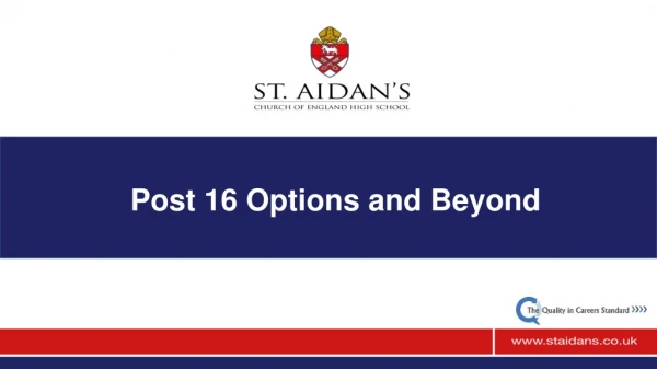 Post 16 Options and Beyond