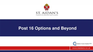 Post 16 Options and Beyond - slide 1