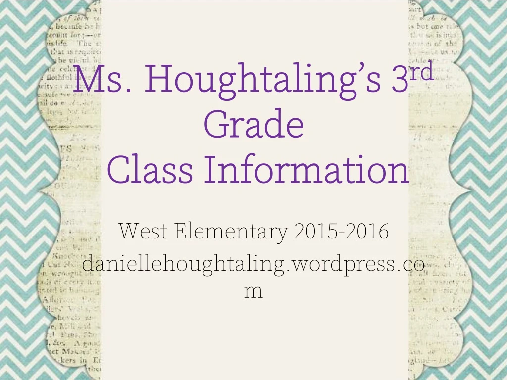 ms houghtaling s 3 rd grade class information