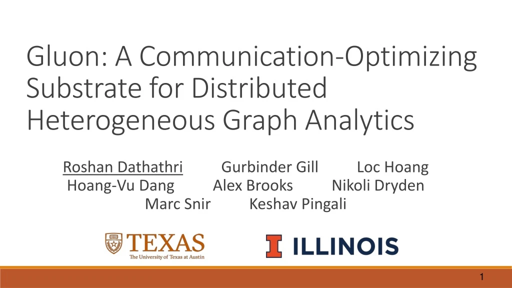gluon a communication optimizing substrate for distributed heterogeneous graph analytics