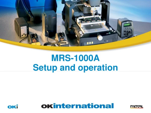 MRS-1000A Setup and operation