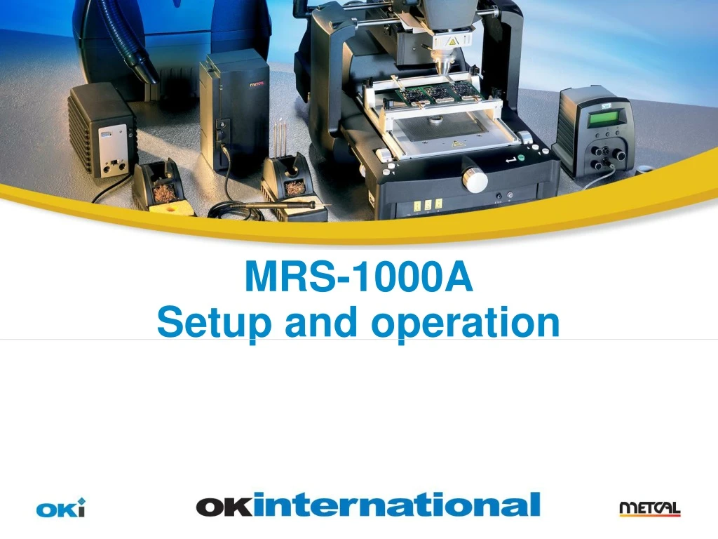 mrs 1000a setup and operation
