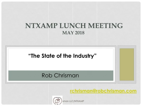 NTXAMP lunch Meeting May 2018