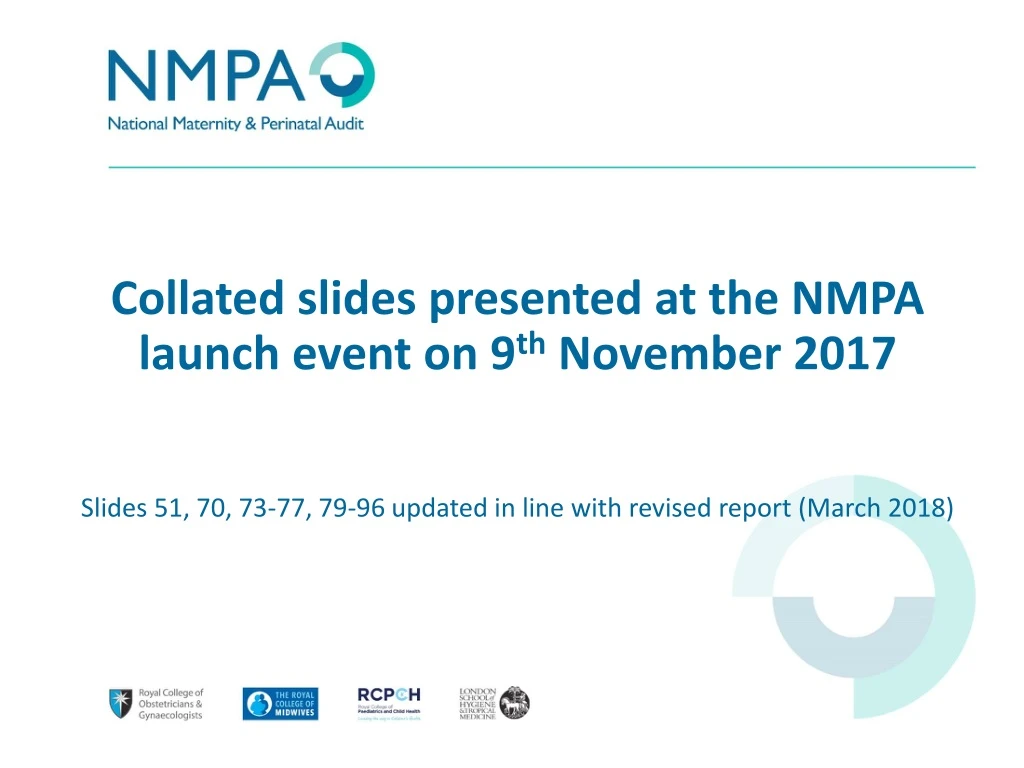 collated slides presented at the nmpa launch