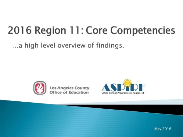 2016 Region 11: Core Competencies
