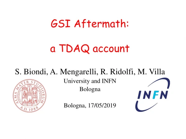 GSI Aftermath: a TDAQ account