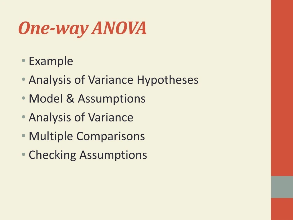 one way anova