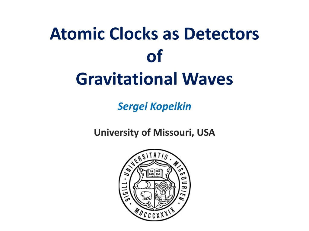 atomic clocks as detectors of gravitational waves