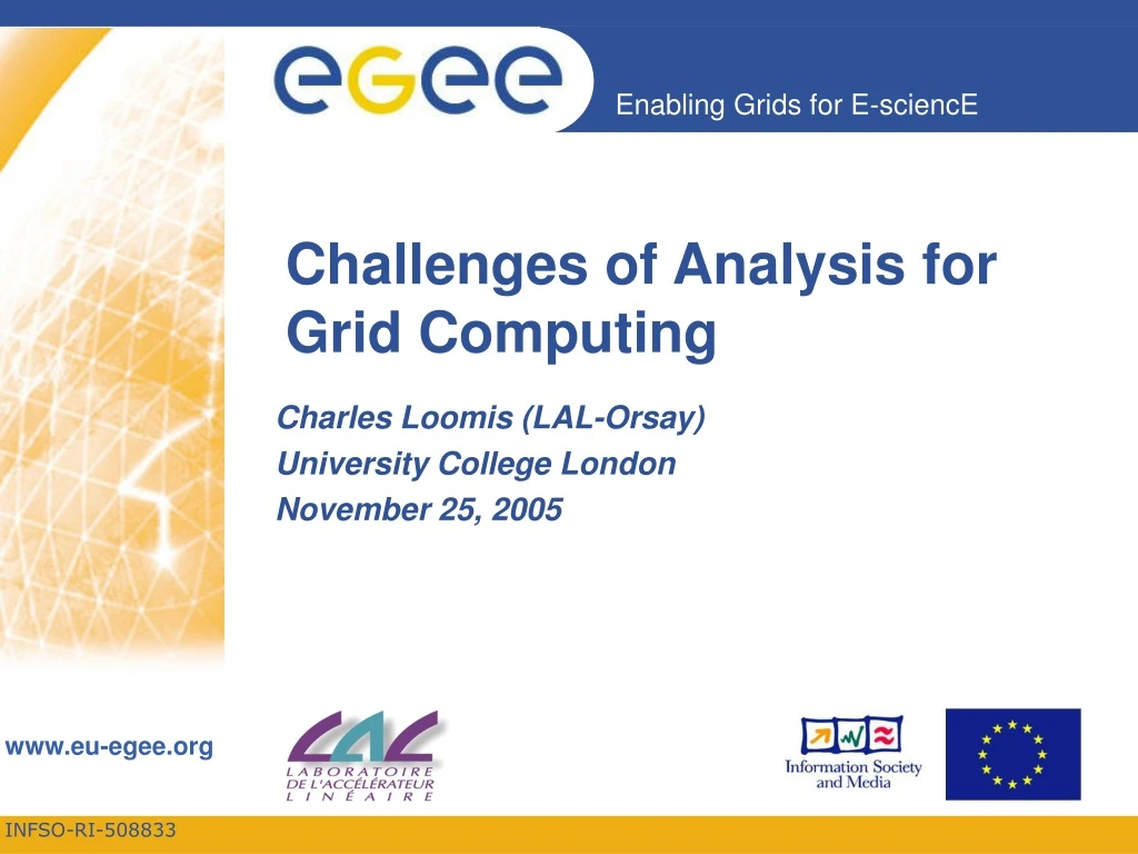 challenges of analysis for grid computing