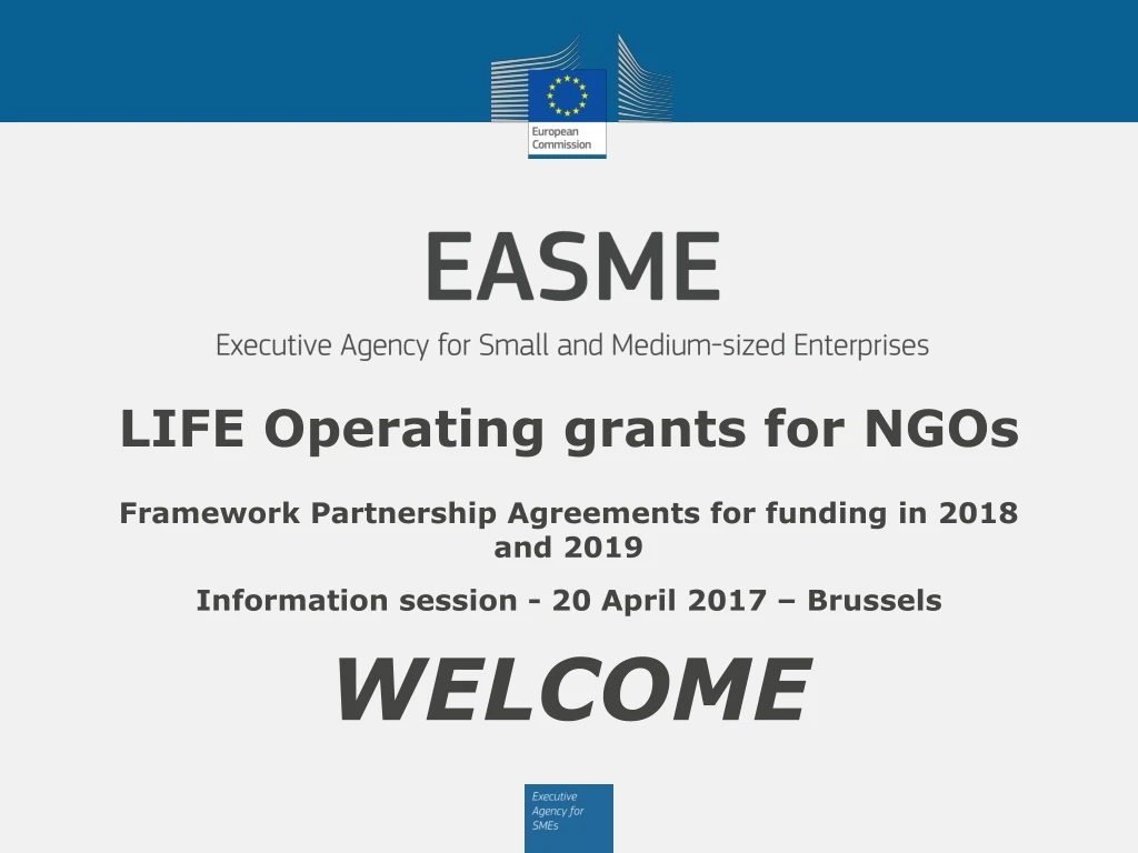 life operating grants for ngos framework