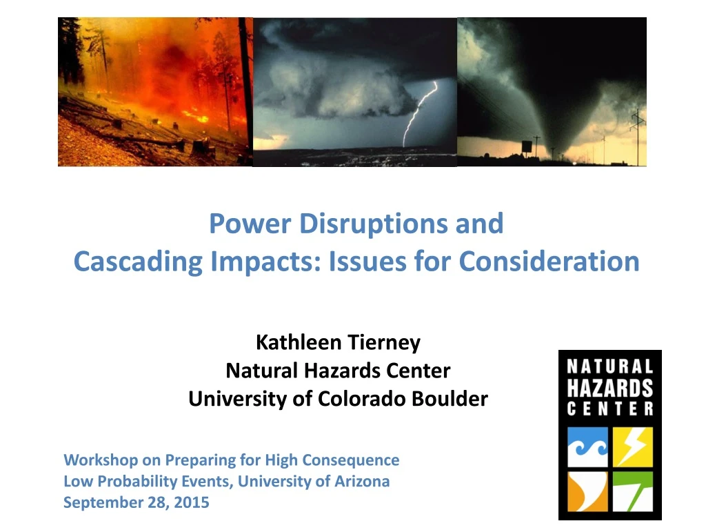 power disruptions and cascading impacts issues