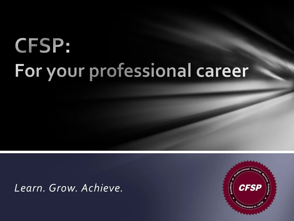 cfsp for your professional career