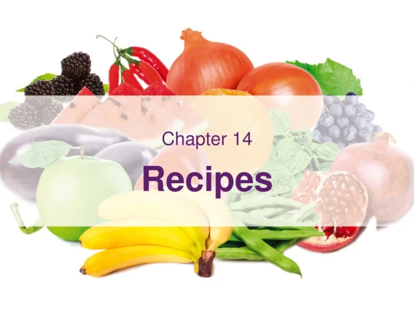 Chapter 14 Recipes