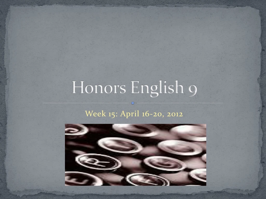 honors english 9