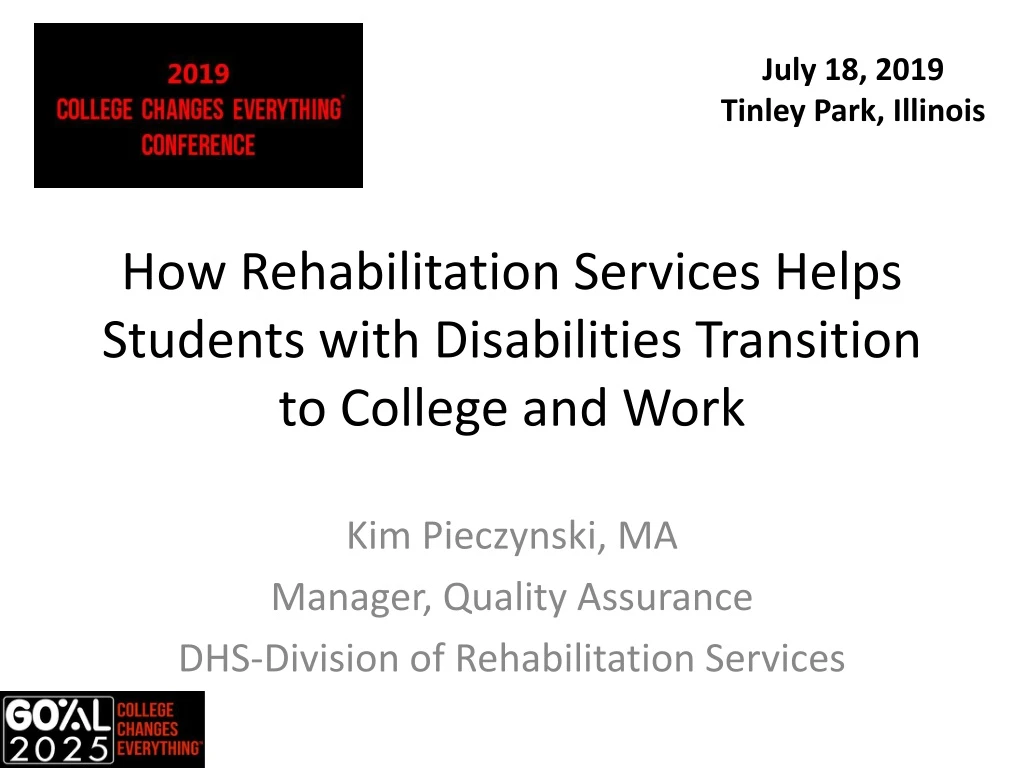 how rehabilitation services helps students with disabilities transition to college and work