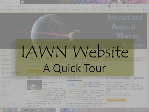 IAWN Website A Quick Tour