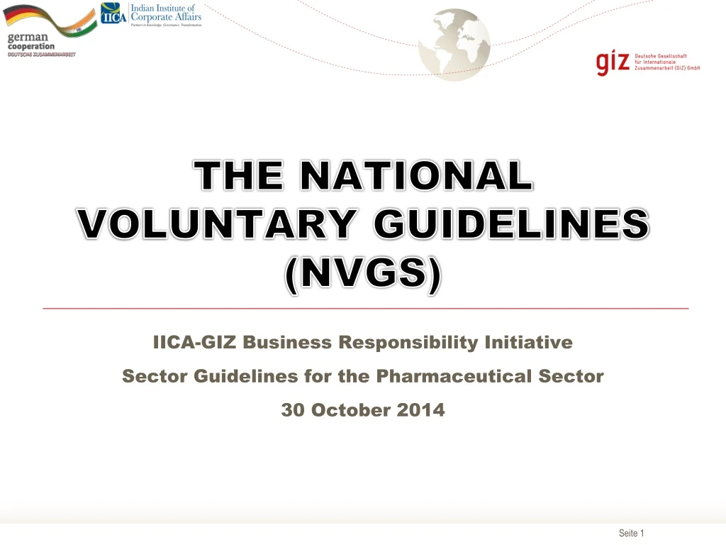 the national voluntary guidelines nvgs