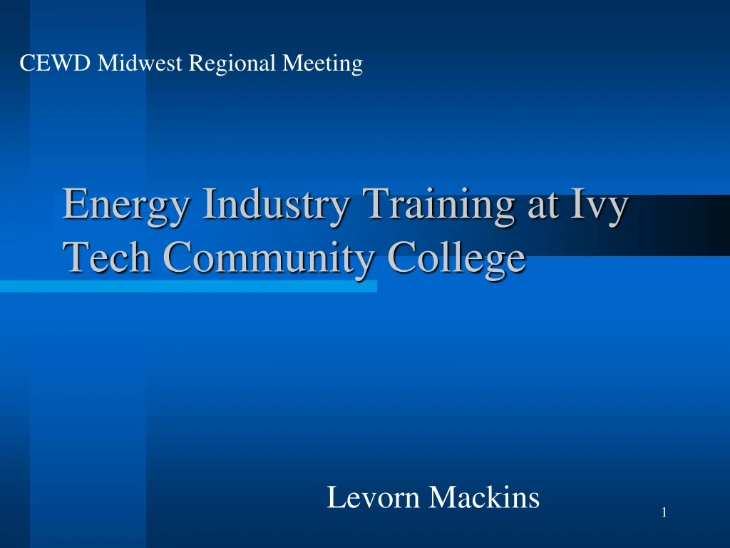 energy industry training at ivy tech community college