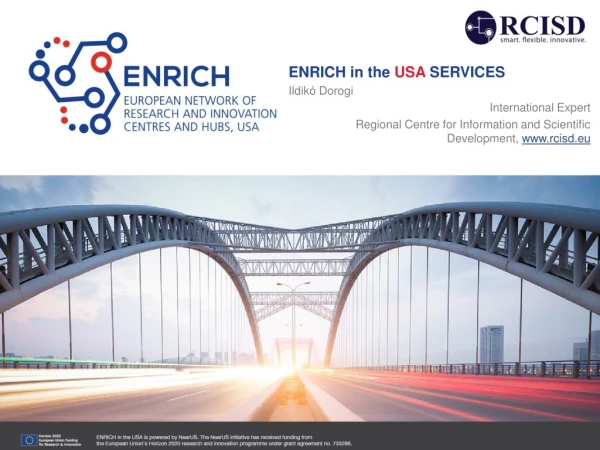 ENRICH in the USA SERVICES Ildikó Dorogi International Expert