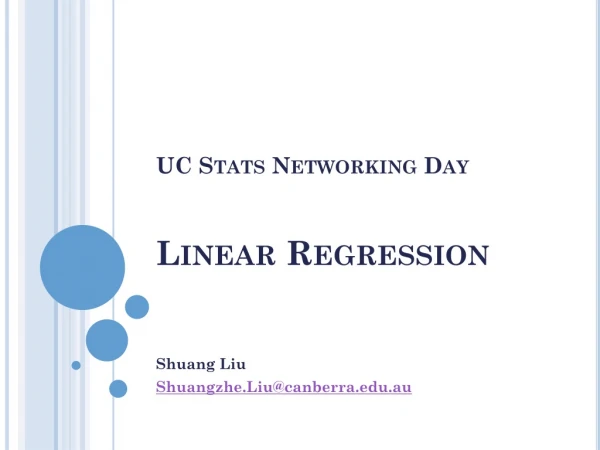 UC Stats Networking Day Linear Regression