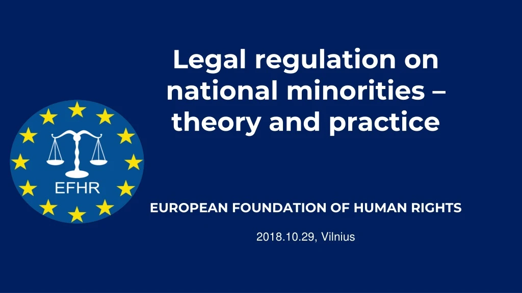 legal regulation on national minorities theory