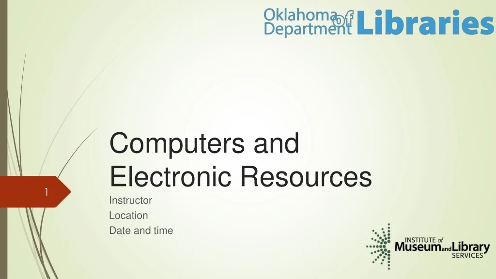 computers and electronic resources