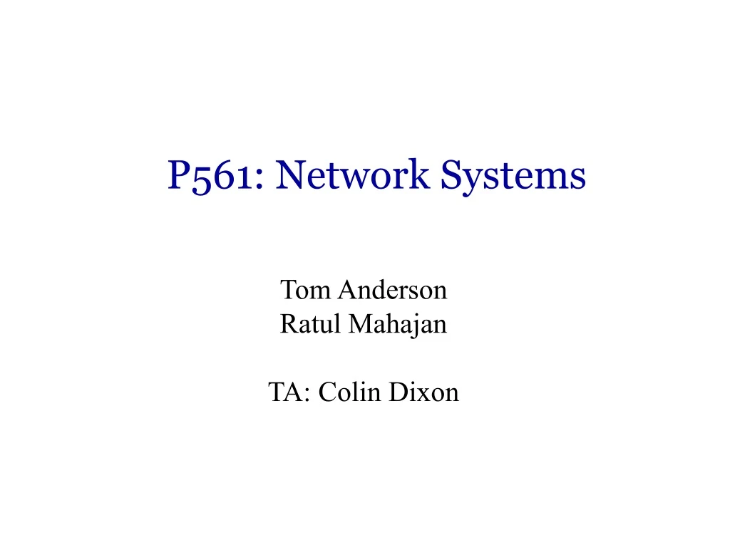p561 network systems