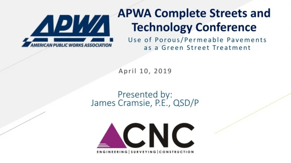 APWA Complete Streets and Technology Conference