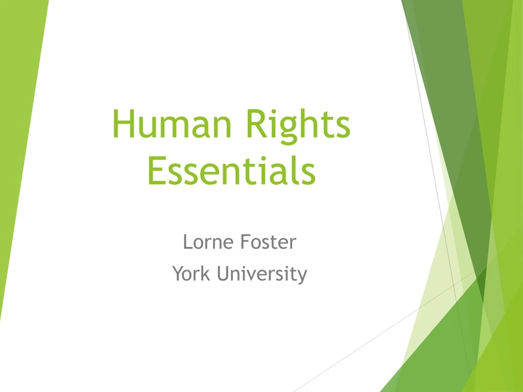 human rights essentials