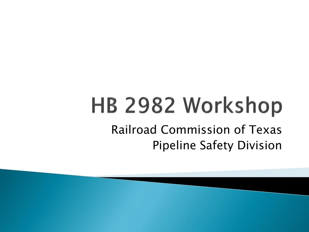 hb 2982 workshop