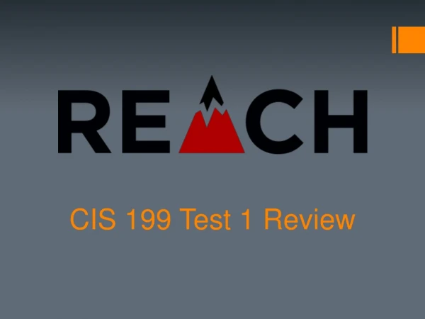 CIS 199 Test 1 Review