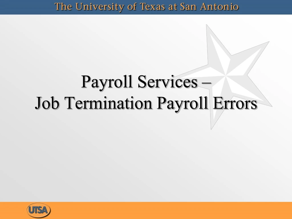 payroll services job termination payroll errors