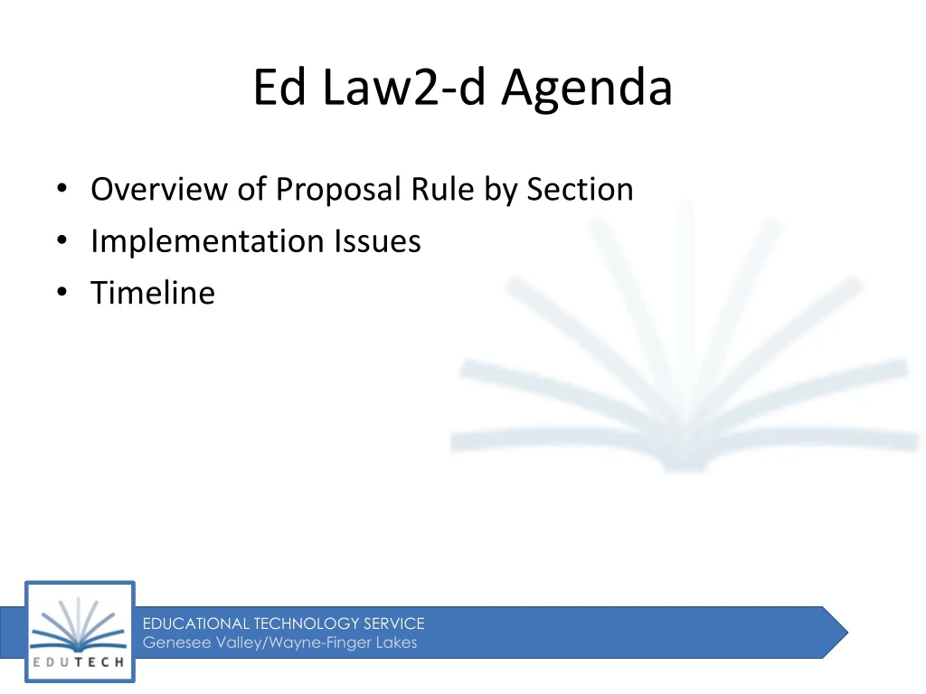 ed law2 d agenda