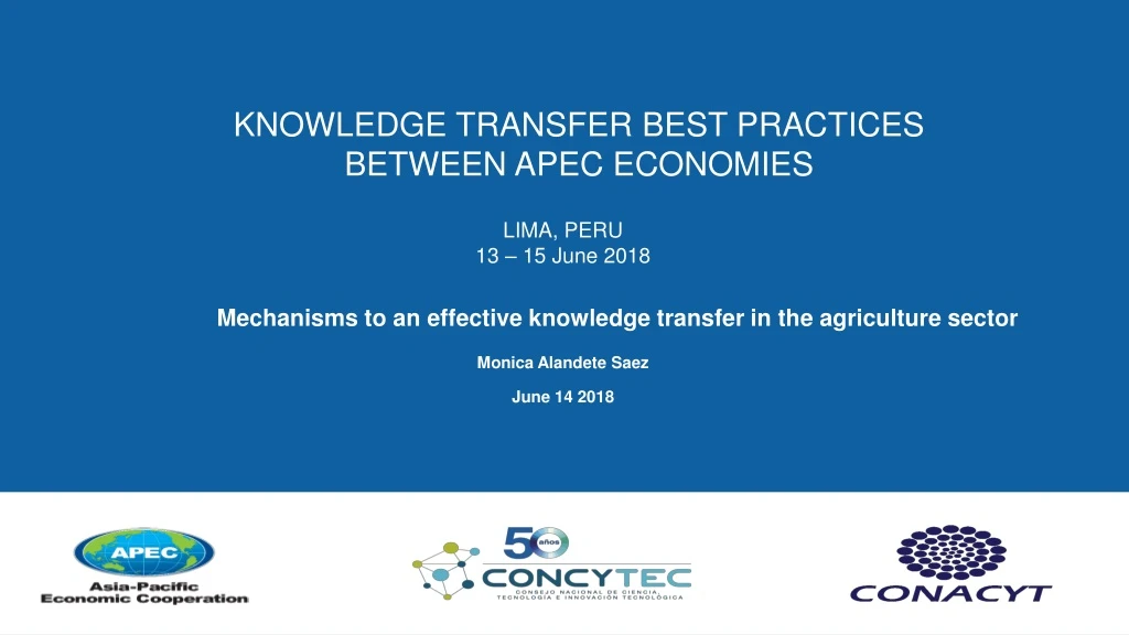 knowledge transfer best practices between apec