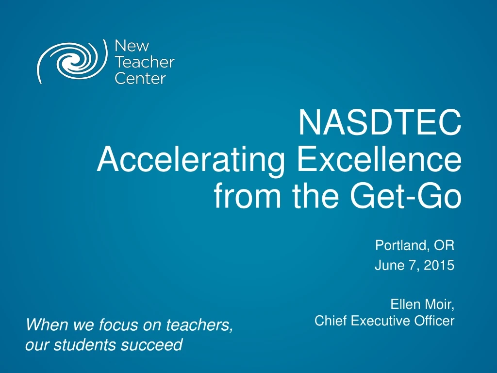 nasdtec accelerating excellence from the get go