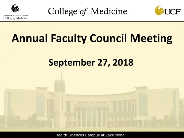 Annual Faculty Council Meeting
