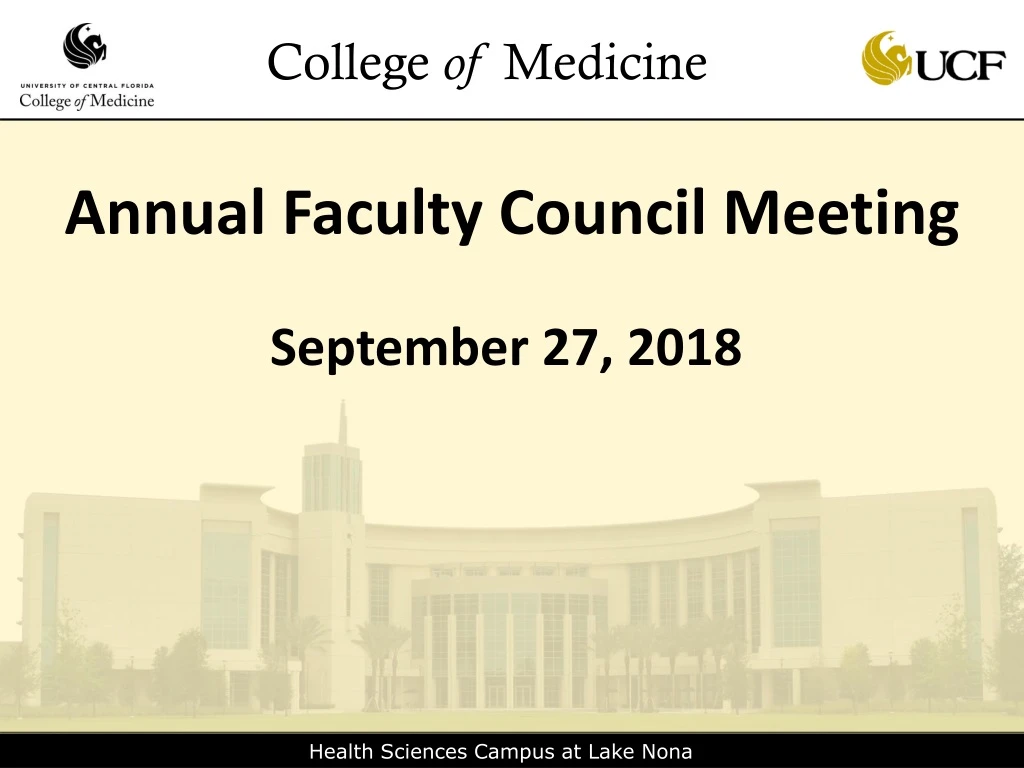 annual faculty council meeting