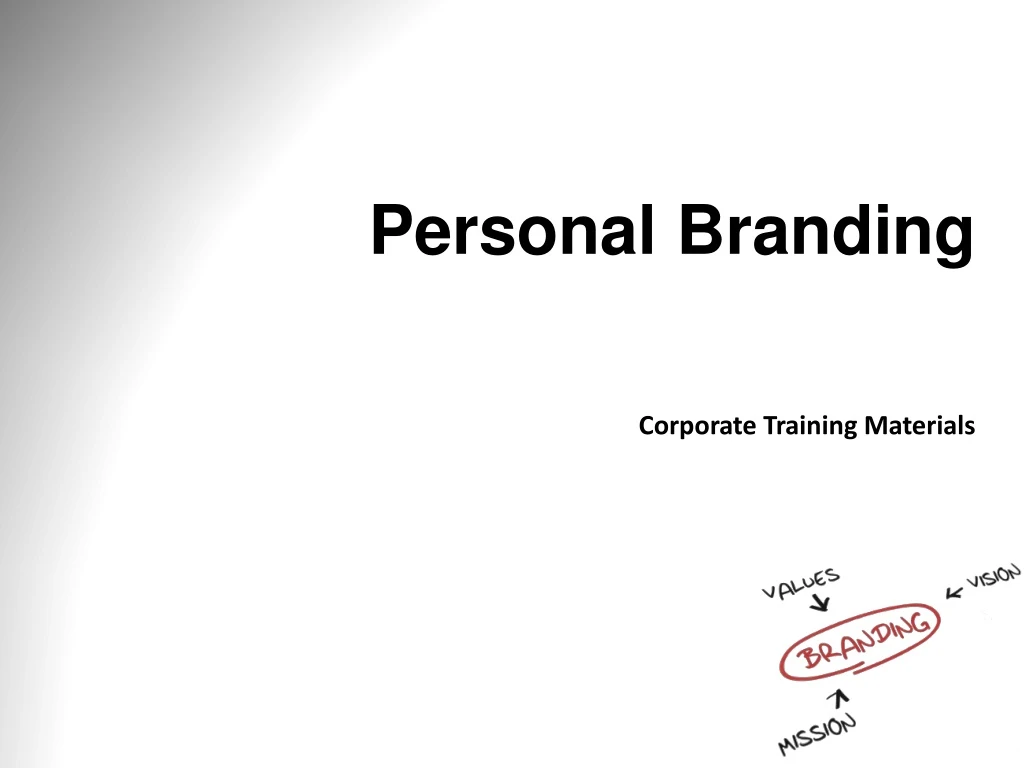 personal branding corporate training materials