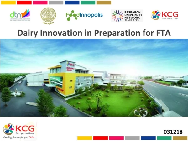 Dairy Innovation in Preparation for FTA