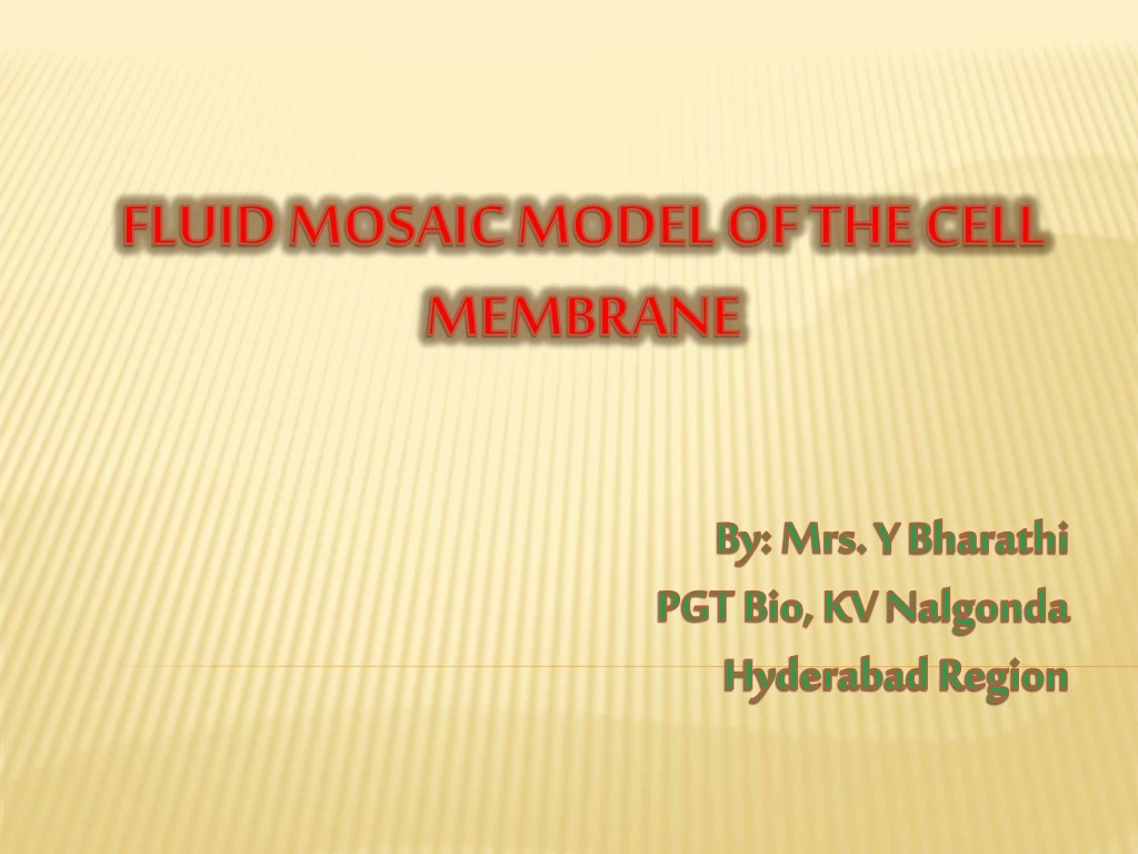 fluid mosaic model of the cell membrane